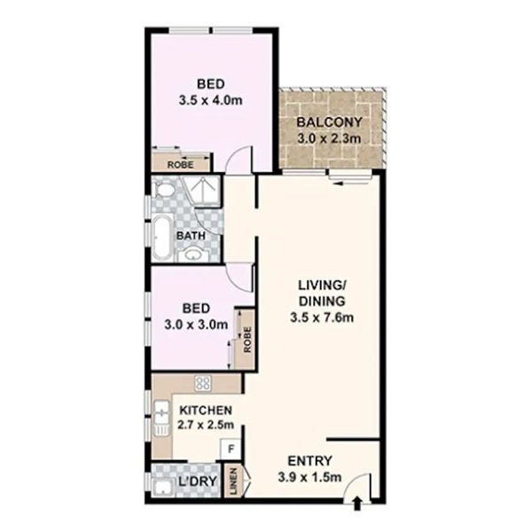 Buyers Agent Purchase – Bondi Road, Bondi Beach, Eastern Suburbs, Sydney - Floor Plan