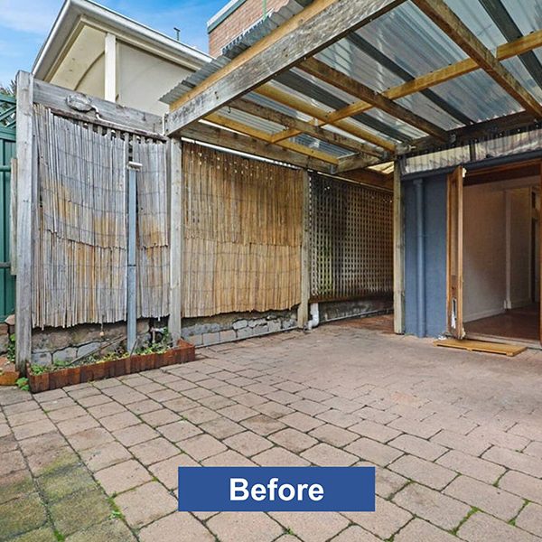Buyers Agent Purchase – Ebley St, Bondi Junction, Sydney - Backyard Before